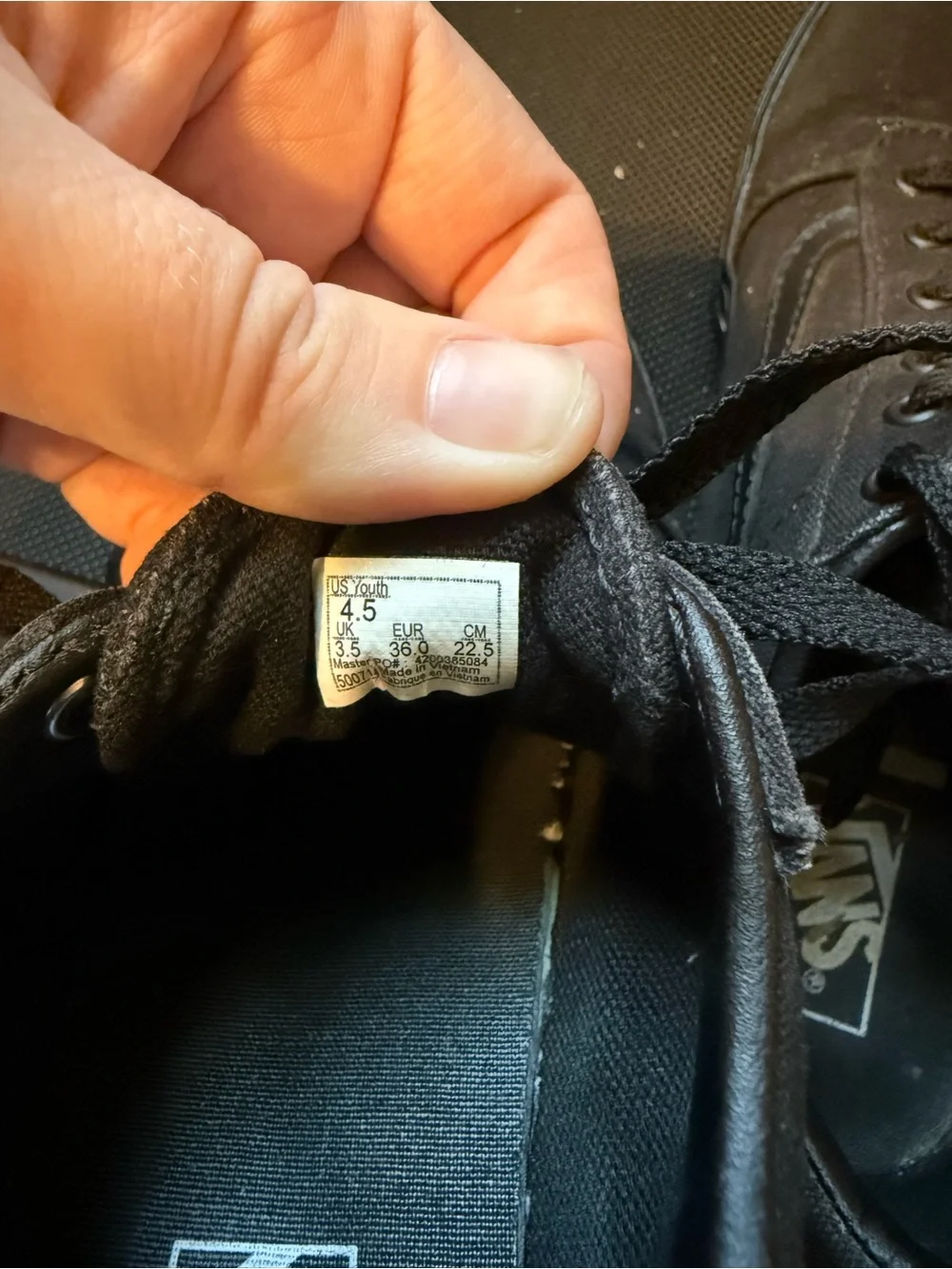 All-Black Low-Top Canvas Sneakers for Kids